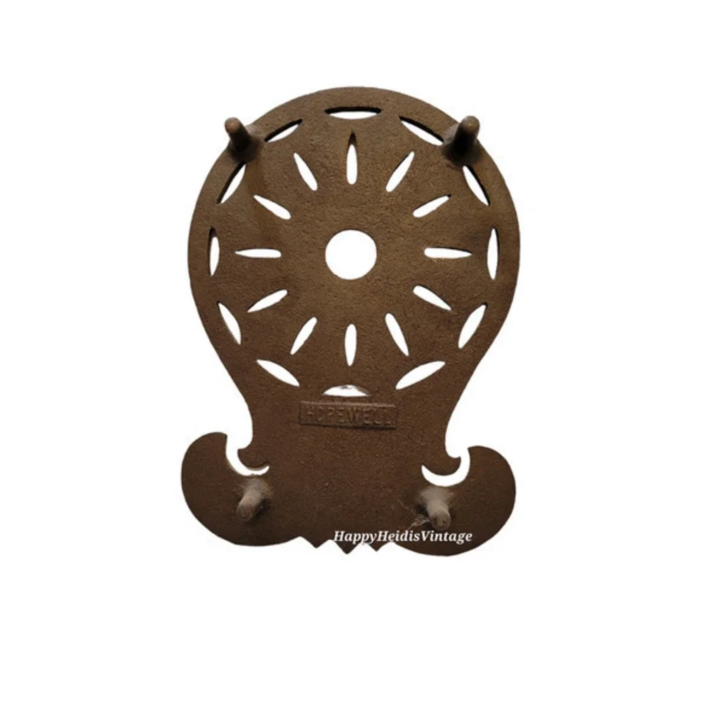 Antique Hopewell Raised Iron Trivet Pot Stand Kitchen Decor‎ Wall Decor